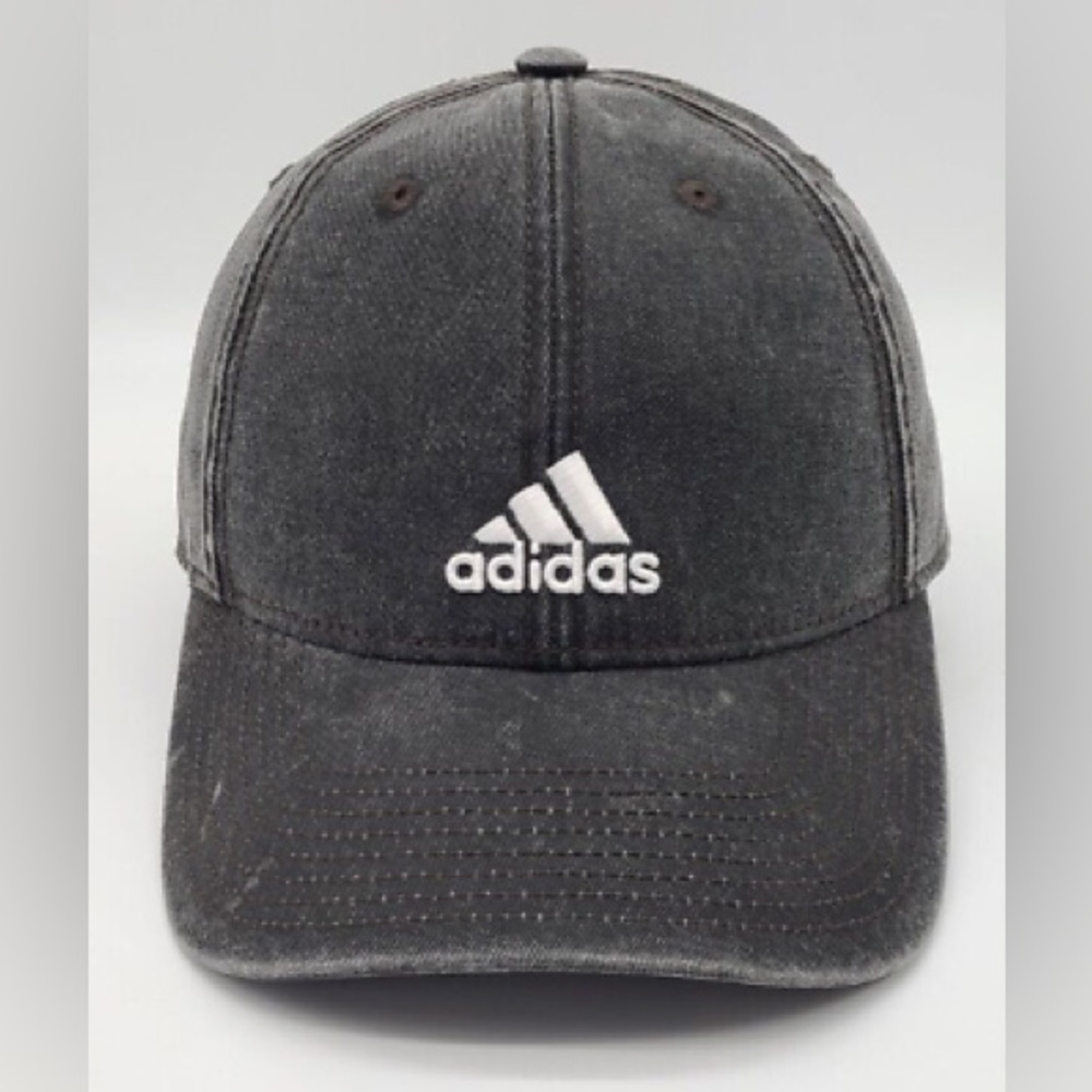 Adidas Dark Grey Distressed Baseball Hat